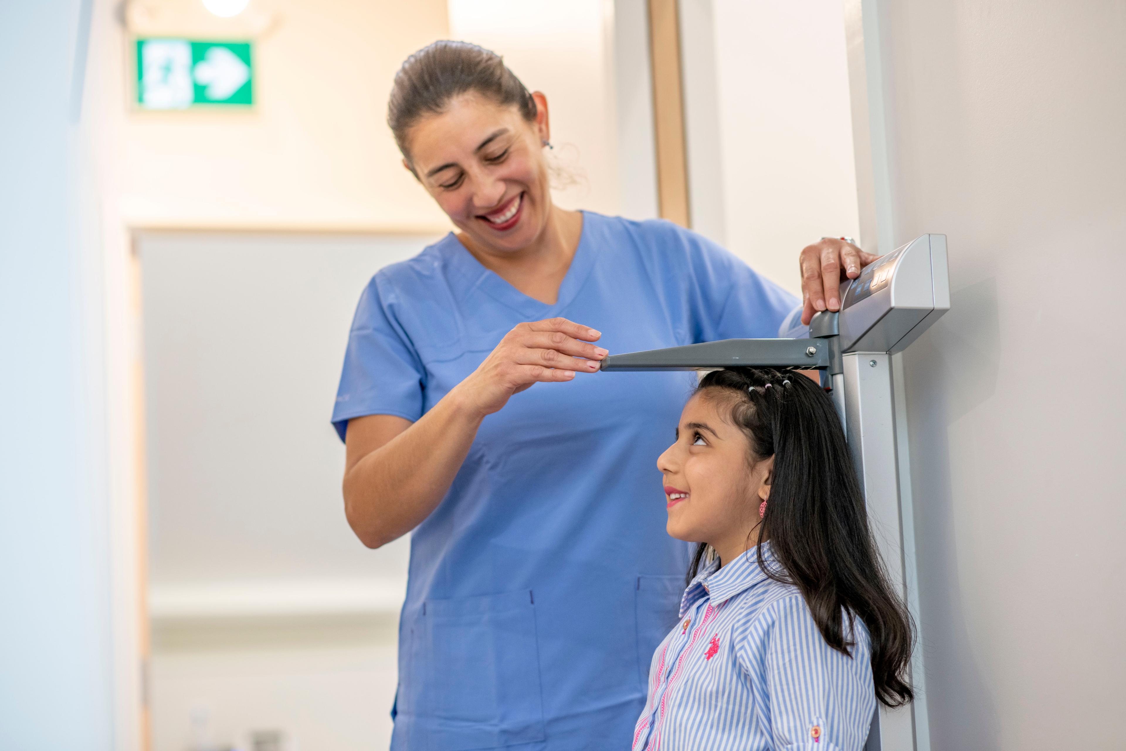 Little girl at doctor's office